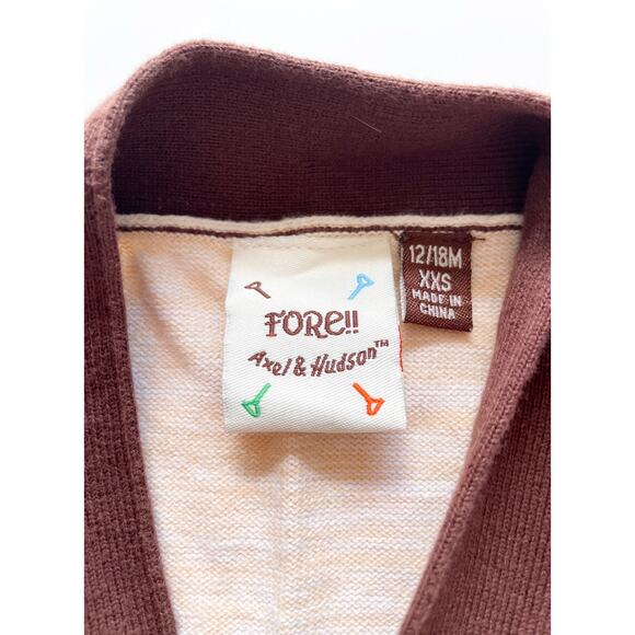 Toddler Boy's Axel & Hudson Golf Cardigan Sweater Size 12-18 Months - Picture 2 of 5